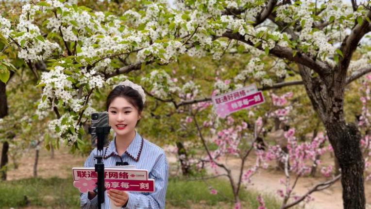 春满齐鲁 山东联通客服主播与网友共赏一路繁花